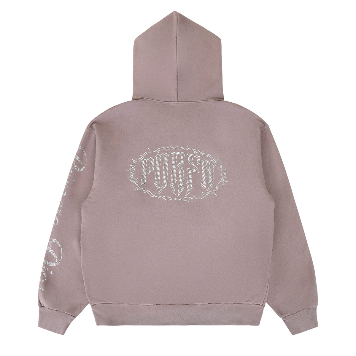 PORFA STAR ZIP HOODIE OPAL