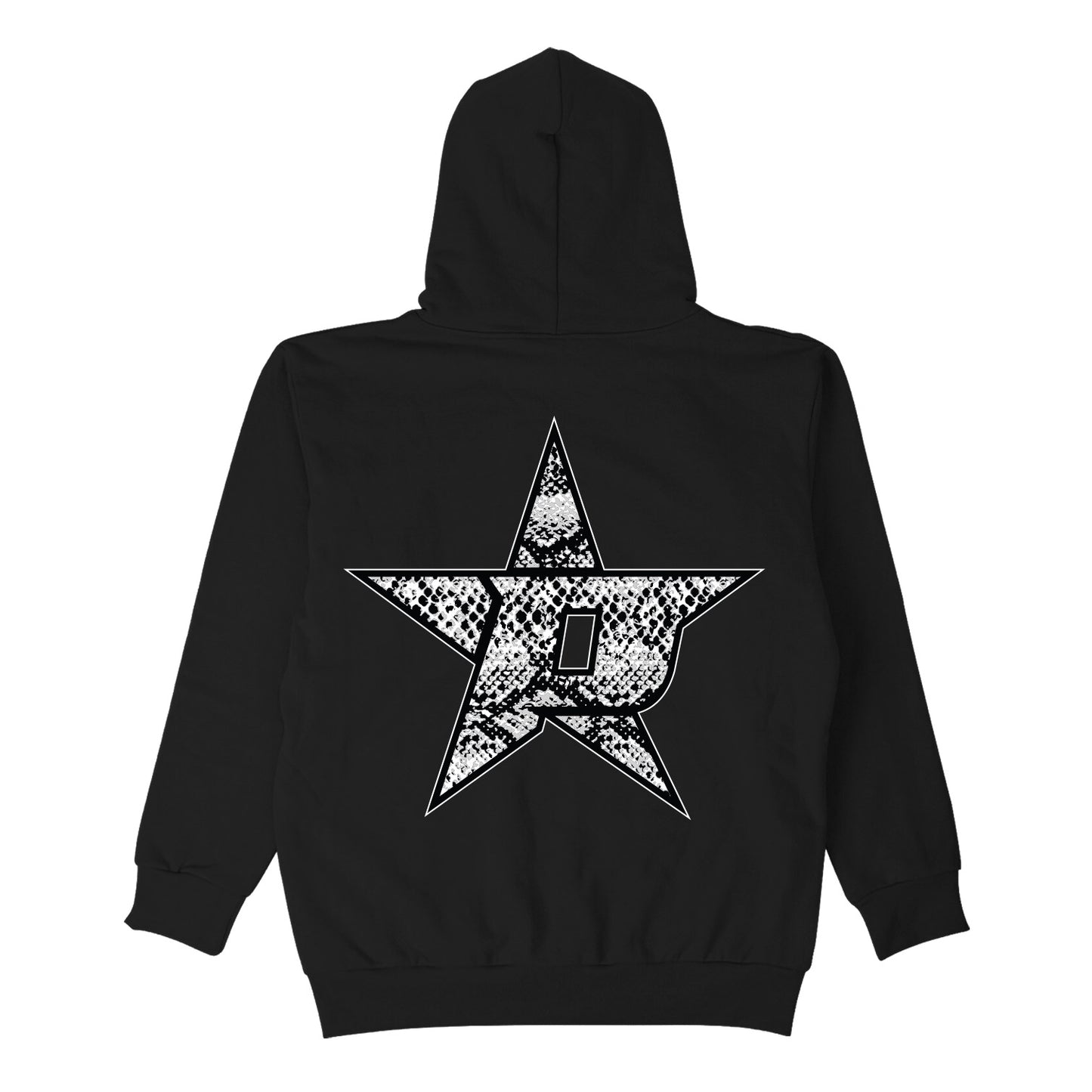 PORFA SNAKESKIN HOODY - BLACK