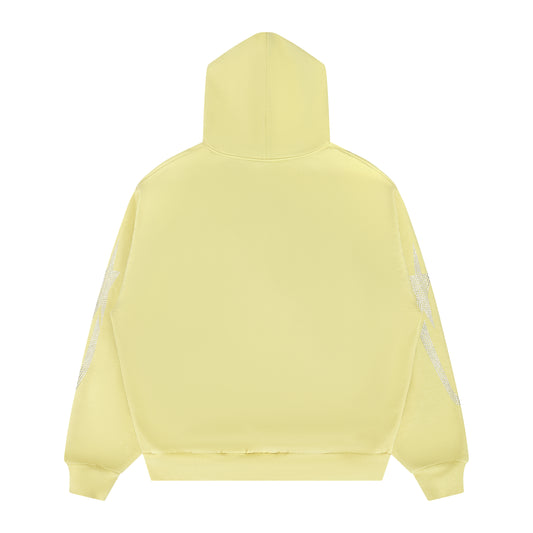 PORFA RHINESTONE HOODIE - BUTTER YELLOW