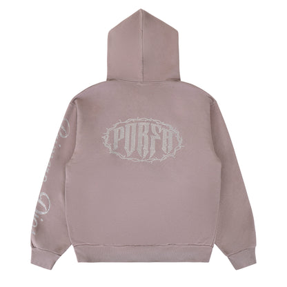 PORFA STAR ZIP HOODIE OPAL