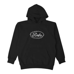 RHINESTONE FORGIVE HOODY - BLACK