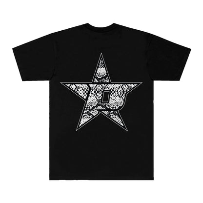 PORFA SNAKESKIN TEE - BLACK