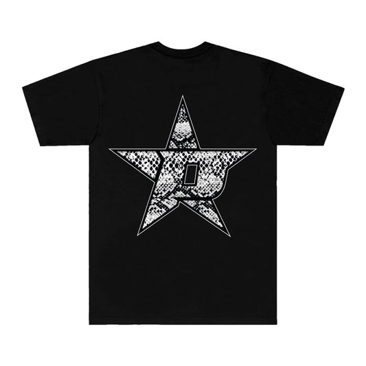 PORFA SNAKESKIN TEE - BLACK