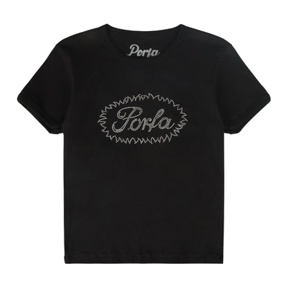 PORFA VIRGENCITA WOMENS RHINESTONE TEE