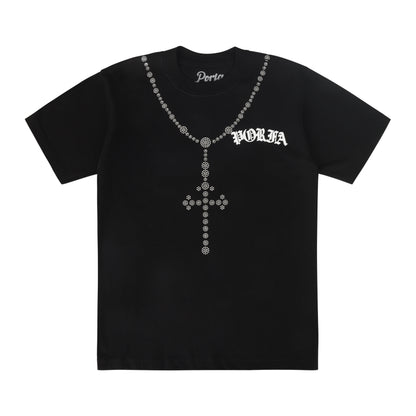 PORFA DIOS BENDICE TEE - BLACK