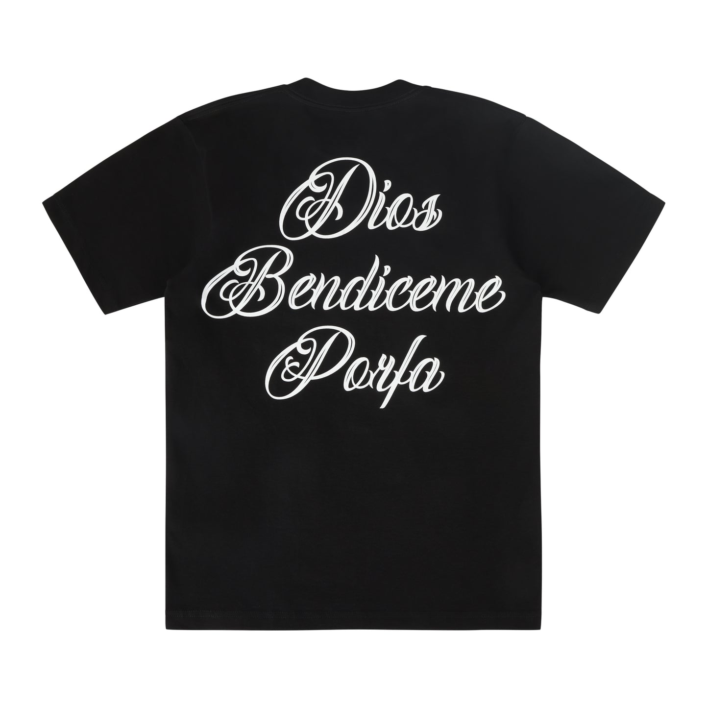 PORFA DIOS BENDICE TEE - BLACK