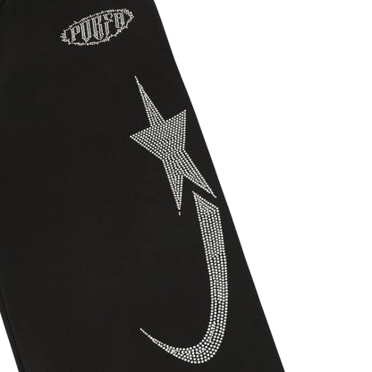 PORFA RHINESTONE JOGGERS - BLACK
