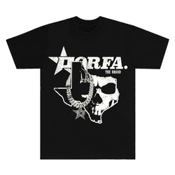 PORFA TEXAS CHAIN TEE - BLACK