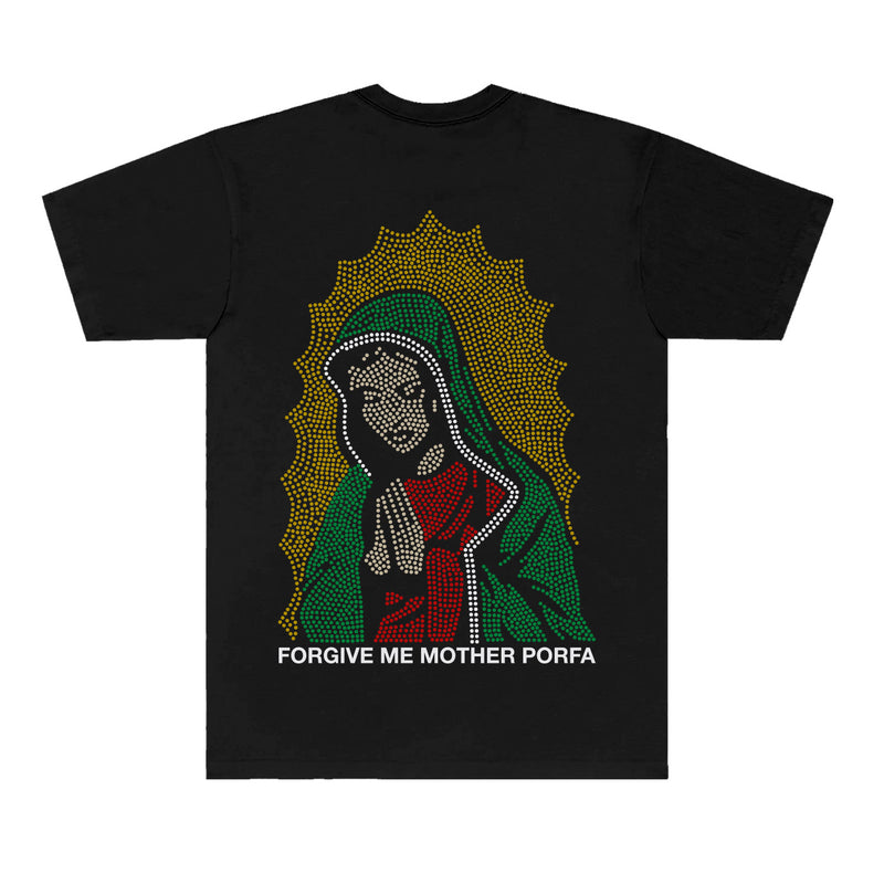 RHINESTONE FORGIVE TEE - BLACK