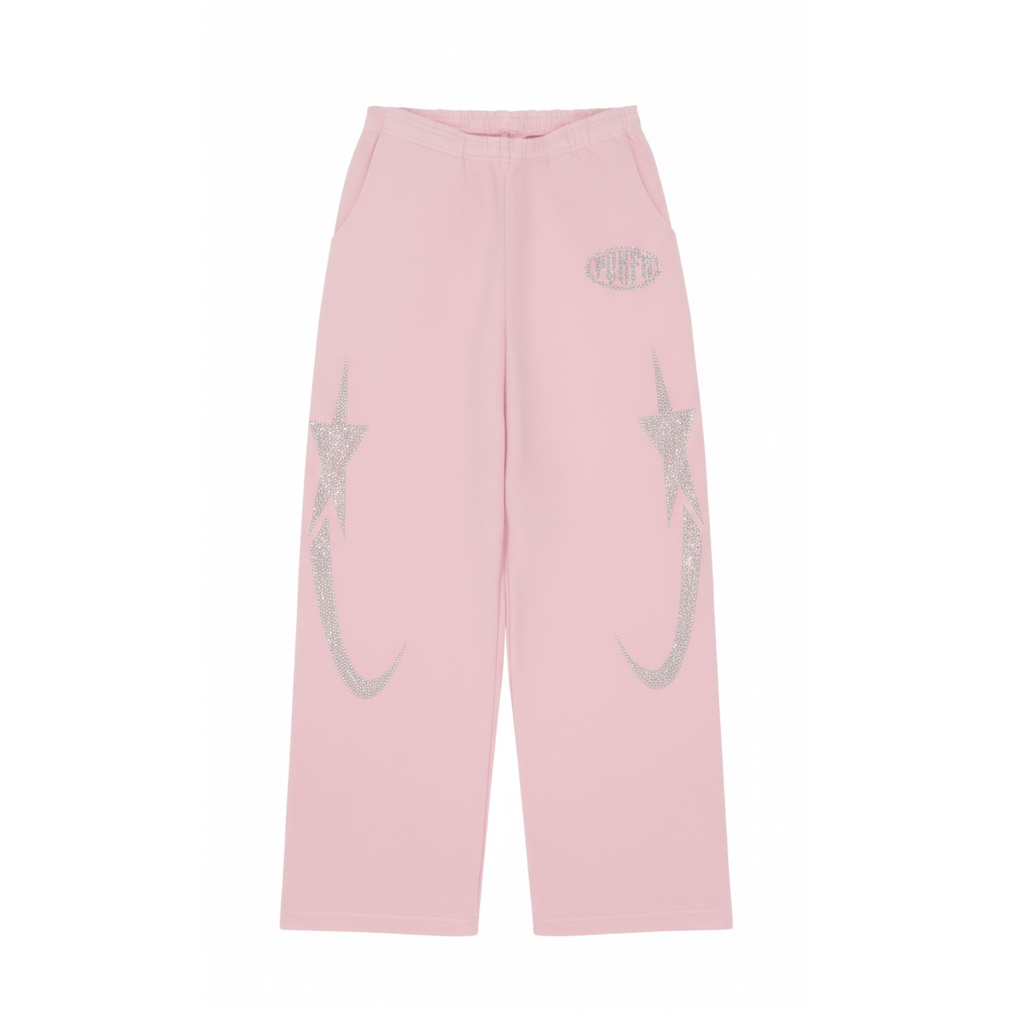 PORFA RHINESTONE JOGGERS - PINK
