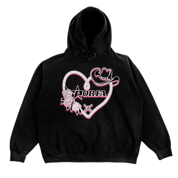 LOVE LASSO HOODIE - BLACK
