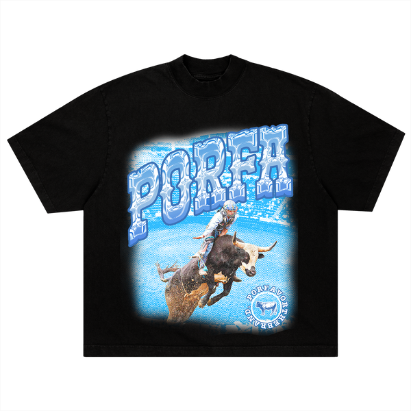 PORFA RODEO TEE - BLACK