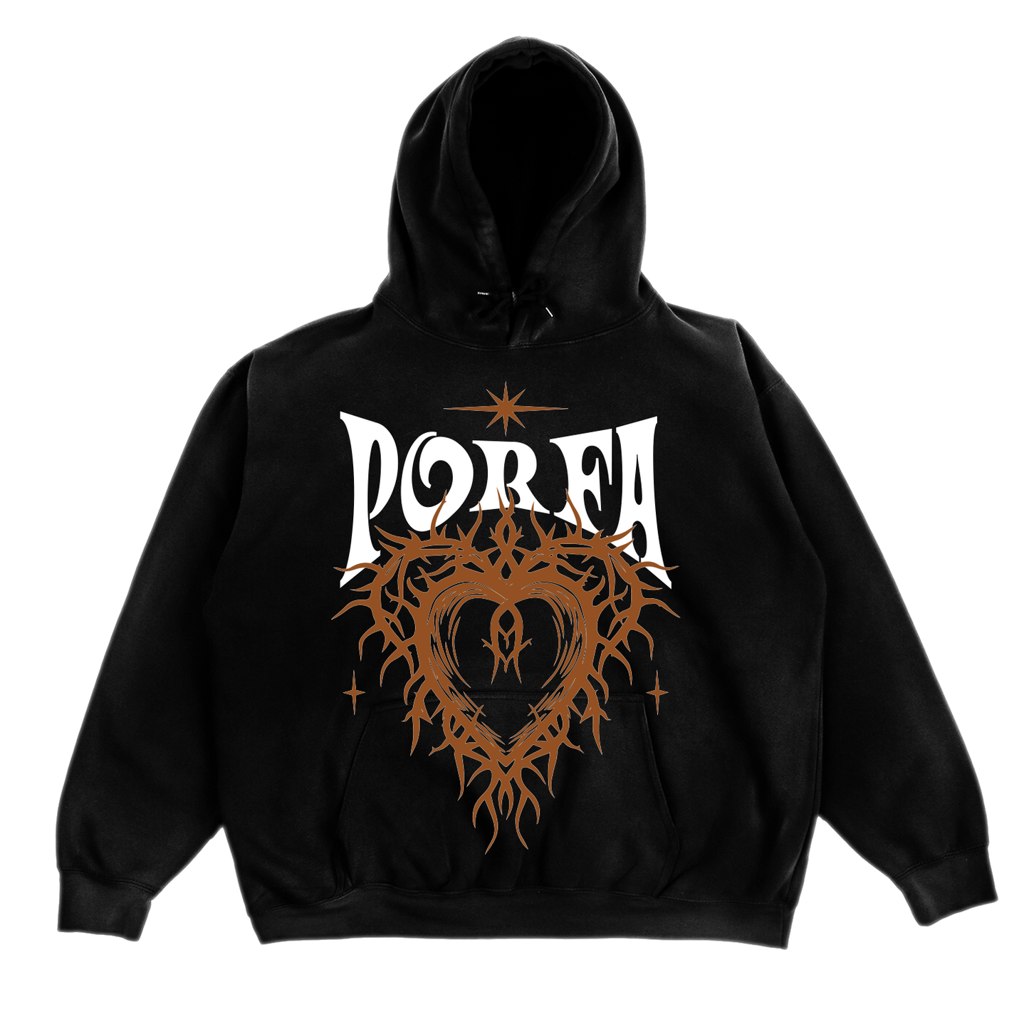 PORFA THORN HOODIE - BLACK