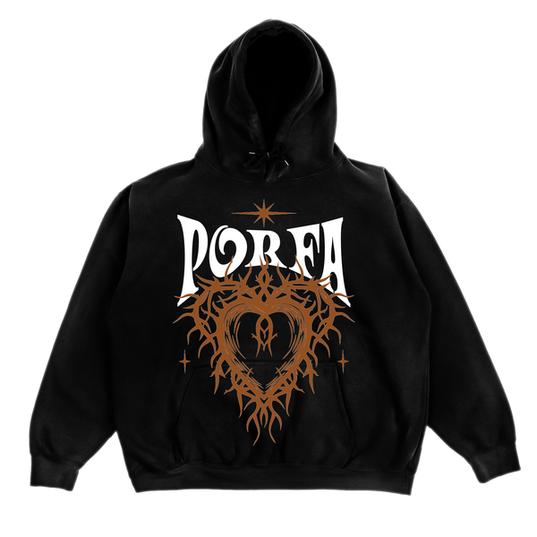 PORFA THORN HOODIE - BLACK
