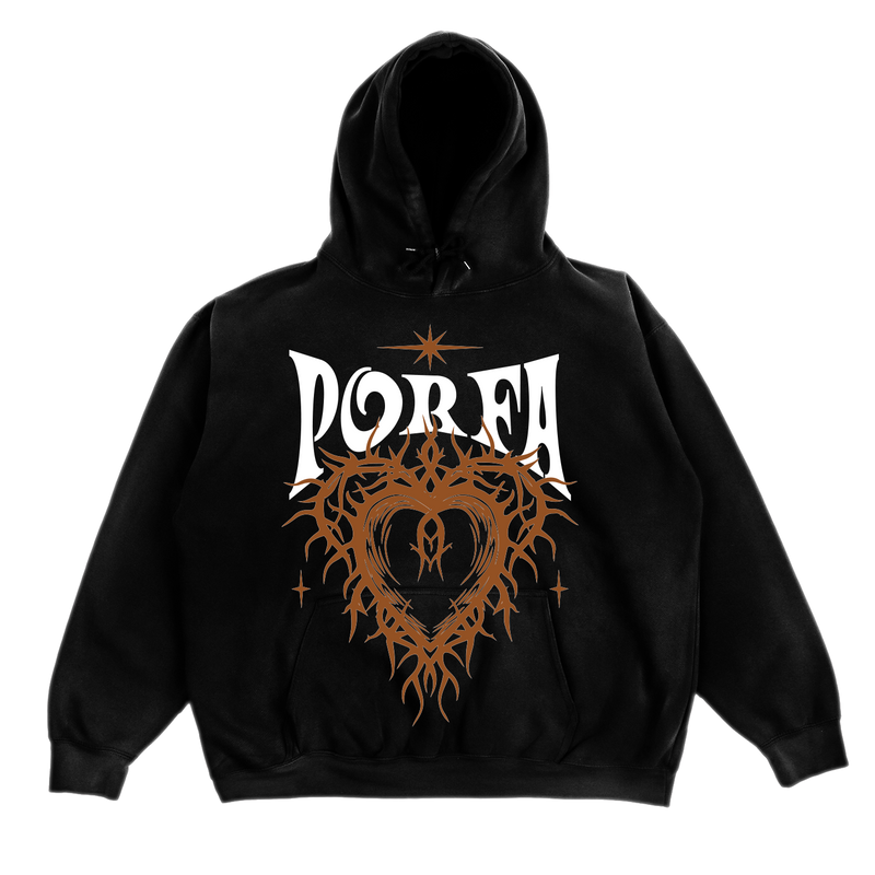 PORFA THORN HOODIE - BLACK