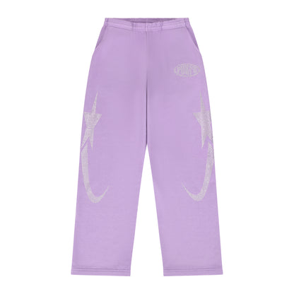 PORFA RHINESTONE JOGGERS - LAVENDER