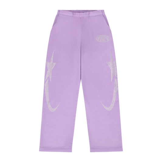 PORFA RHINESTONE JOGGERS - LAVENDER