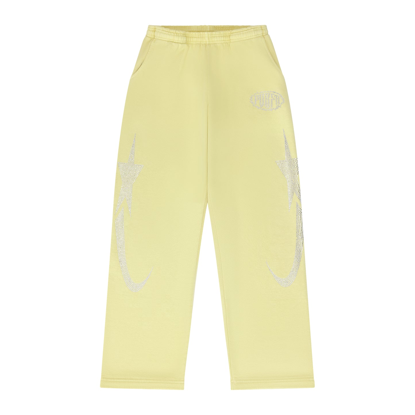 PORFA RHINESTONE JOGGERS - BUTTER YELLOW