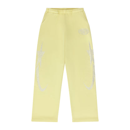 PORFA RHINESTONE JOGGERS - BUTTER YELLOW