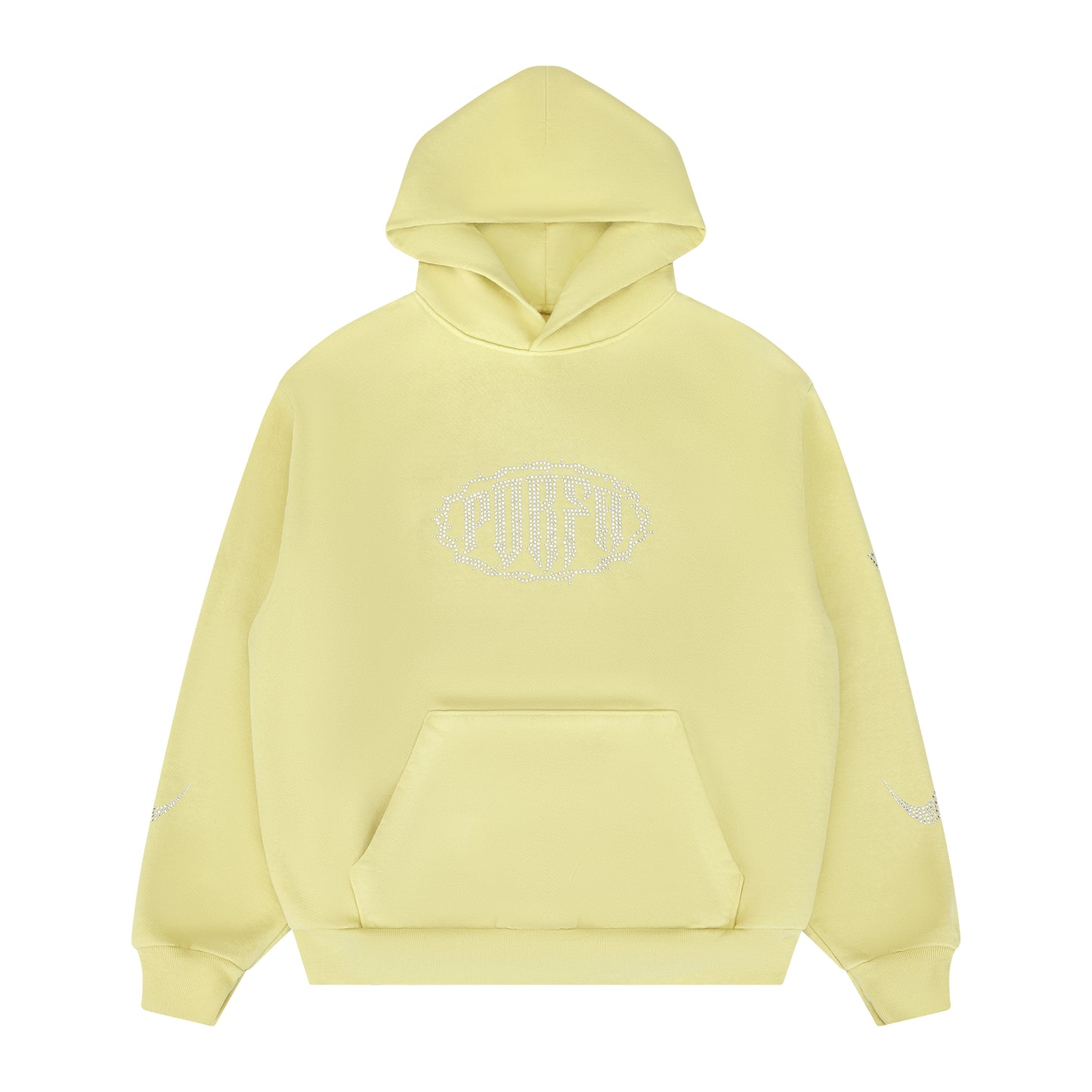 PORFA RHINESTONE HOODIE - BUTTER YELLOW