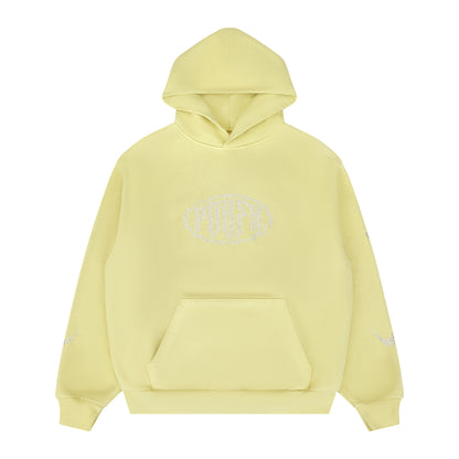 PORFA RHINESTONE HOODIE - BUTTER YELLOW