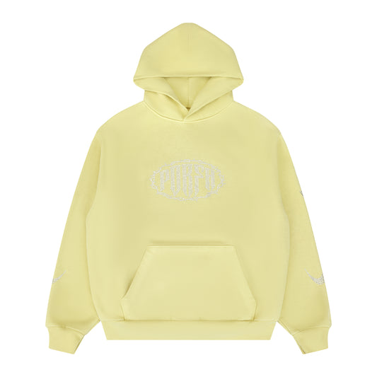 PORFA RHINESTONE HOODIE - BUTTER YELLOW