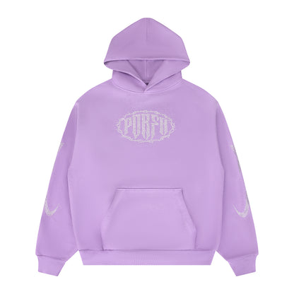 PORFA RHINESTONE HOODIE - LAVENDER