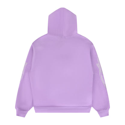 PORFA RHINESTONE HOODIE - LAVENDER