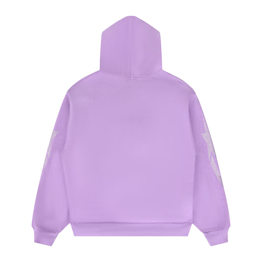 PORFA RHINESTONE HOODIE - LAVENDER