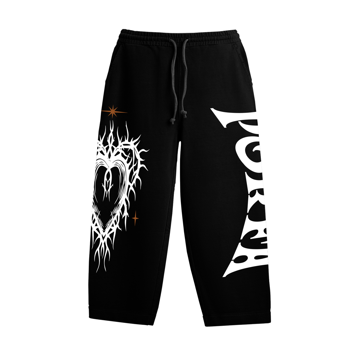 PORFA THORN SWEATPANTS - BLACK
