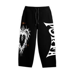 PORFA THORN SWEATPANTS - BLACK