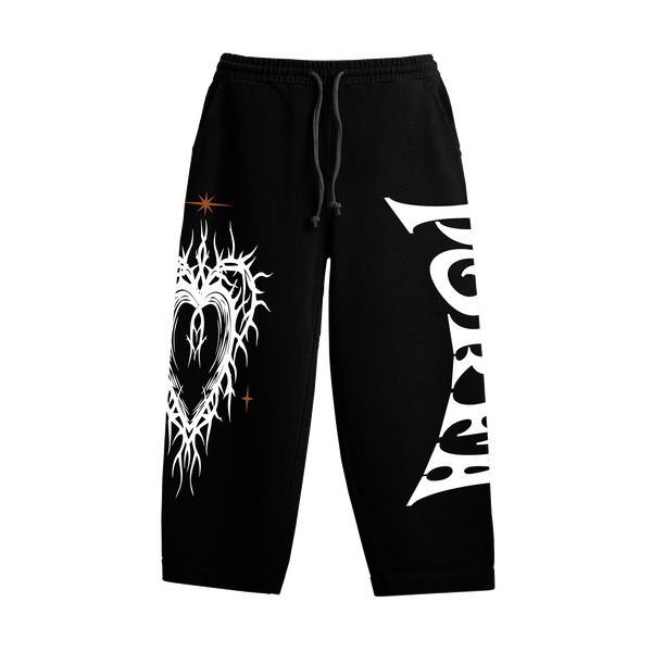PORFA THORN SWEATPANTS - BLACK